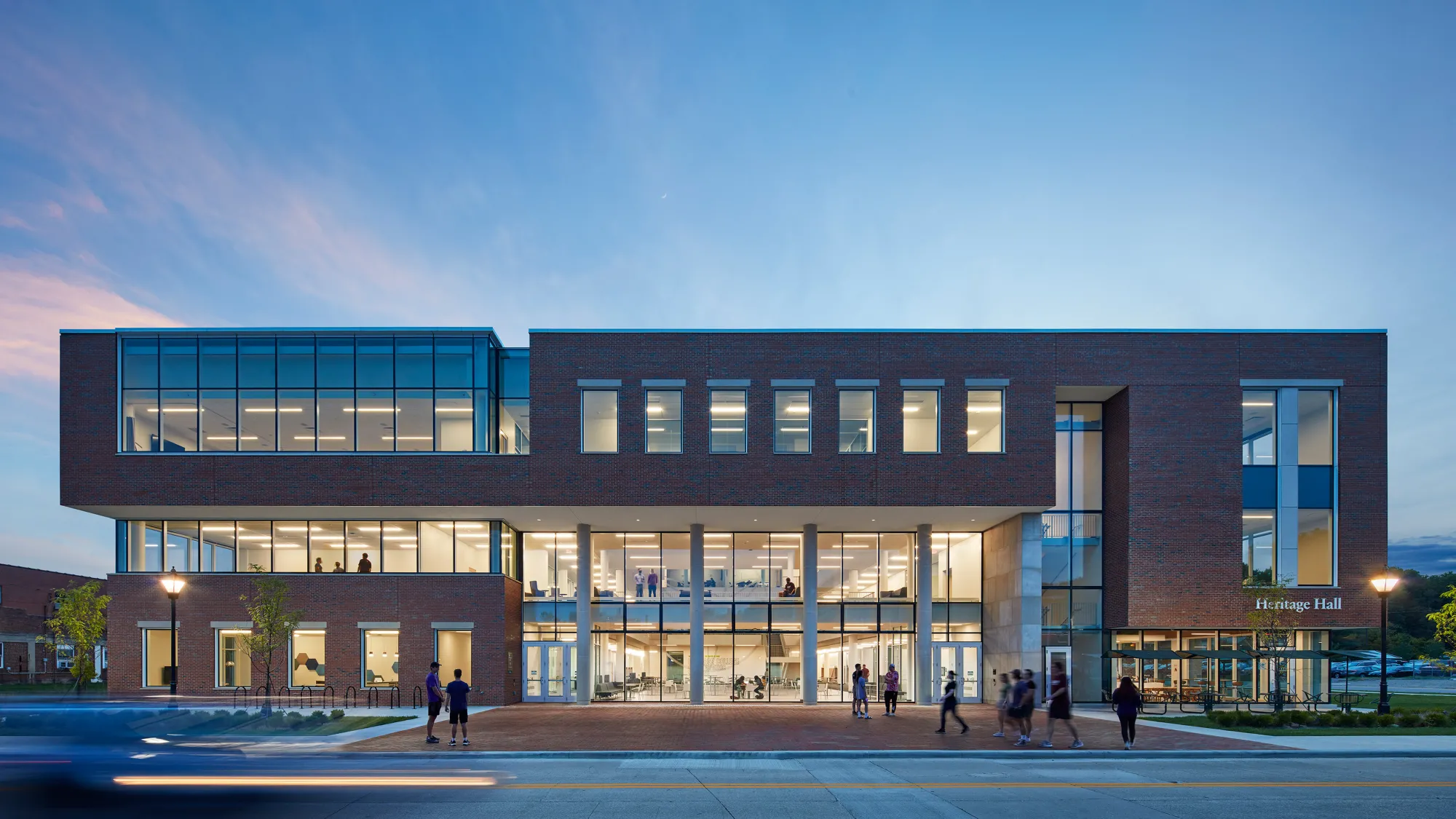 building exterior at dusk