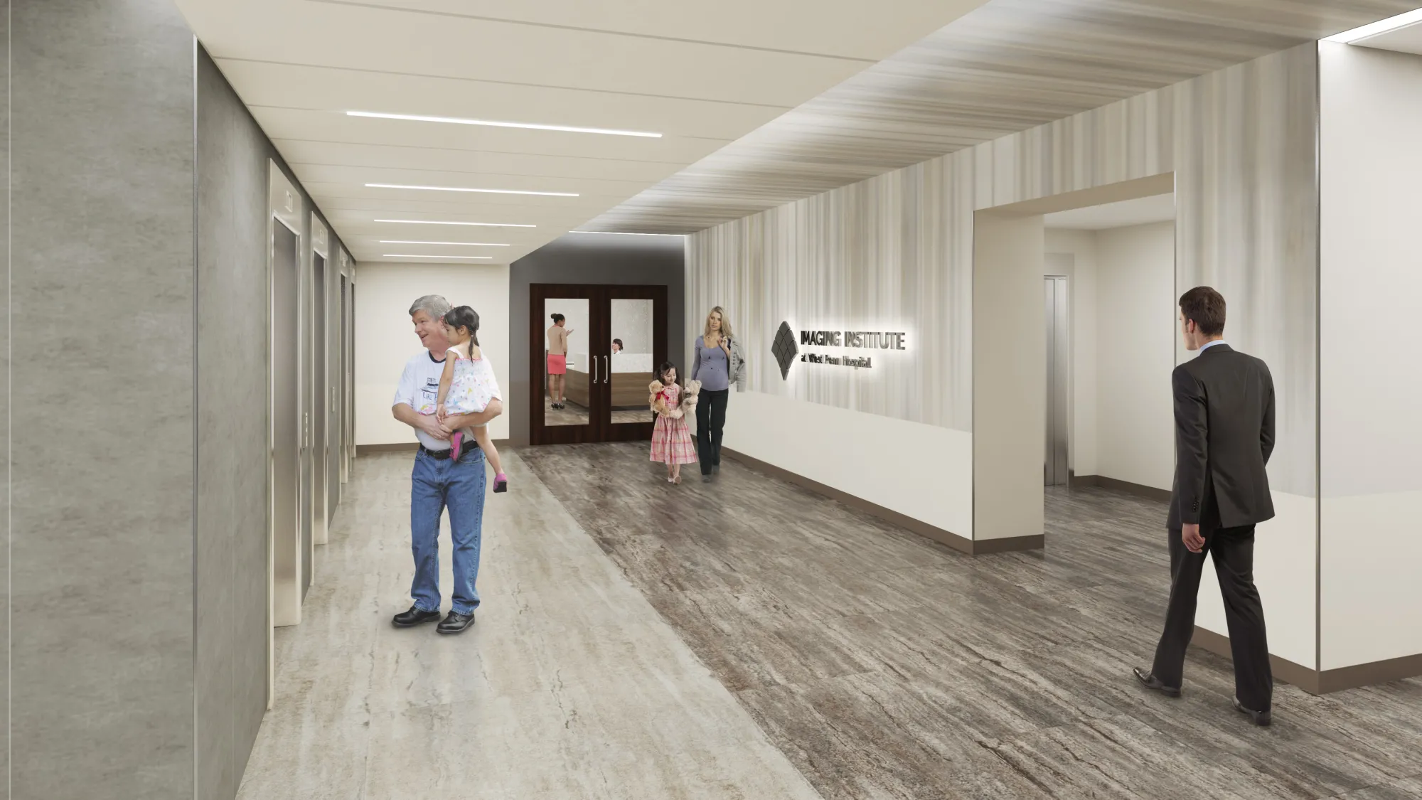 rendering of West Penn Hospital Imaging Institute lobby
