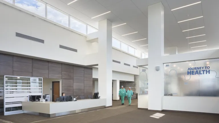 Interior, lobby of the Adena Health Emergency Department