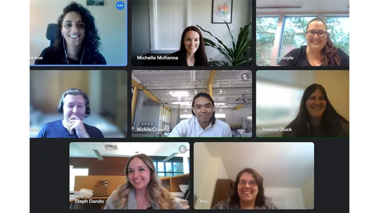 Memebers of AIA Pennsylvania’s Emerging Professional Committee (EPiC) on a Zoom video call.