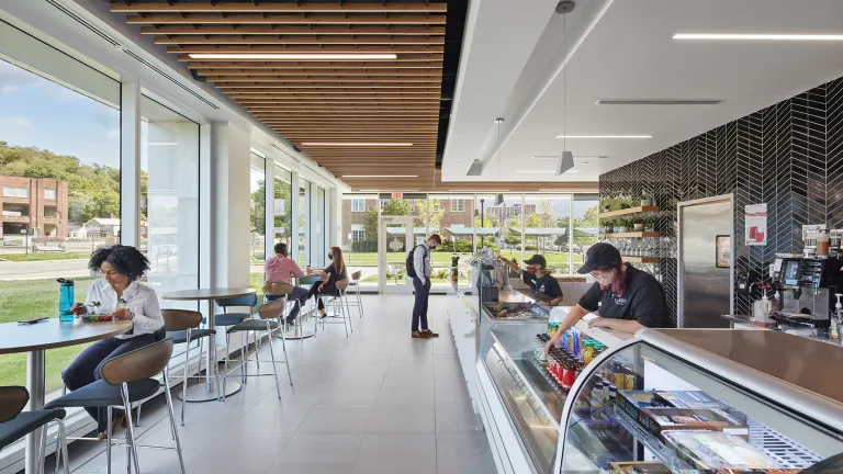 Interior view of the Cafe in Heritage Hall.