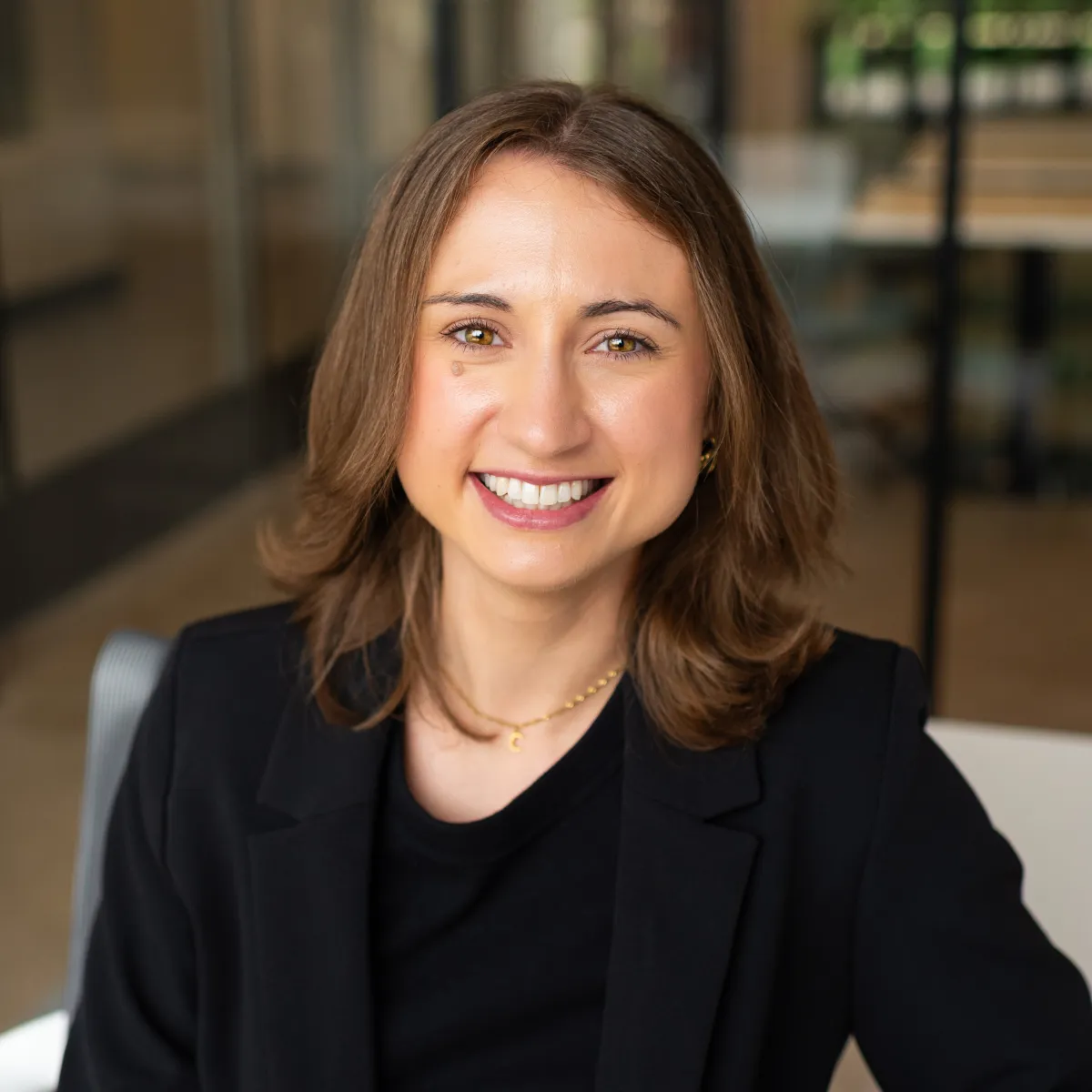 woman in black blazer