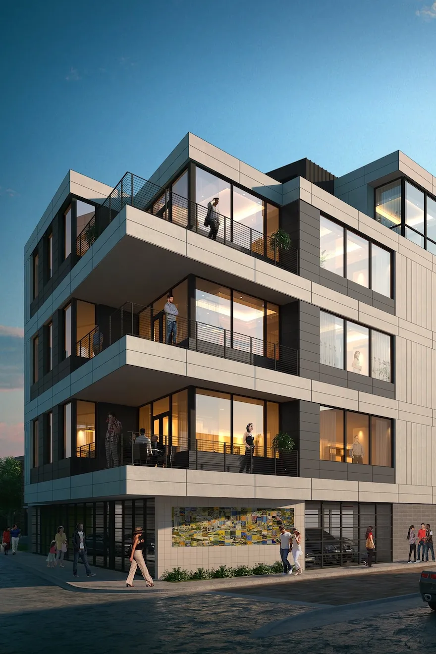 exterior building rendering