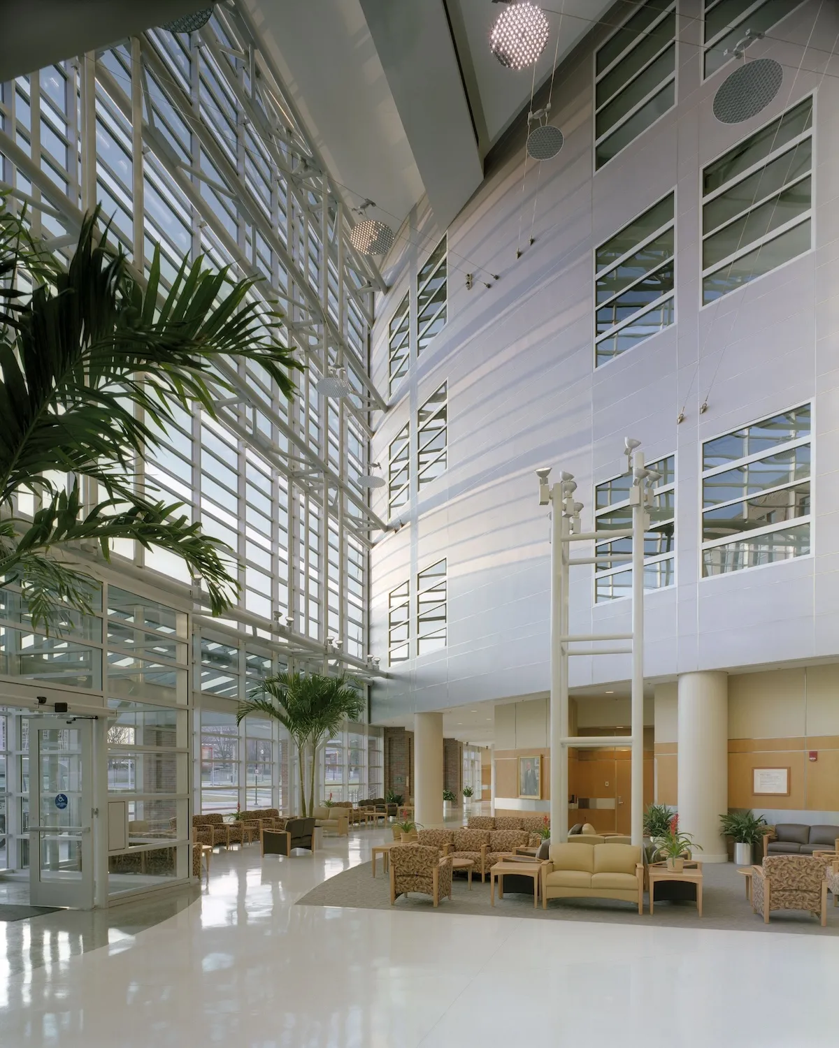 hospital lobby with windows