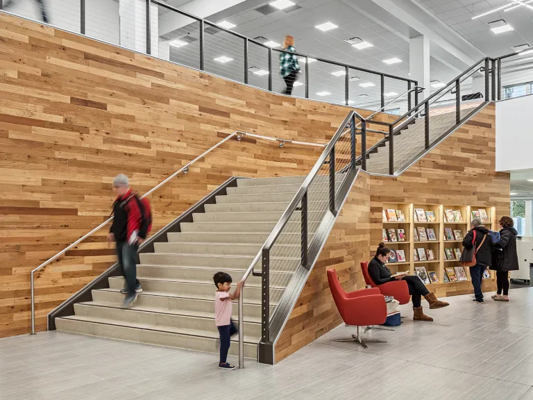 Interior view of the Columbus Metropolitan Library Hilliard Branch