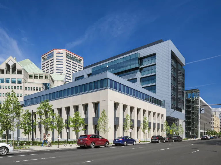 Front St corner view of the Michael B. Coleman Government Center