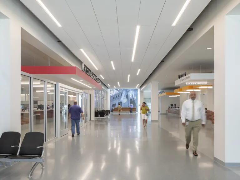 Interior concourse of the Michael B. Coleman Government Center