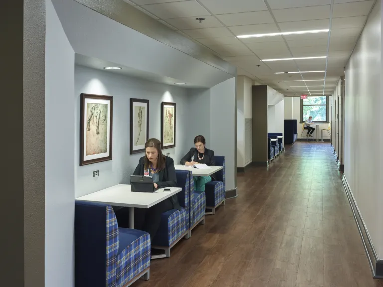 corridor with soft seating