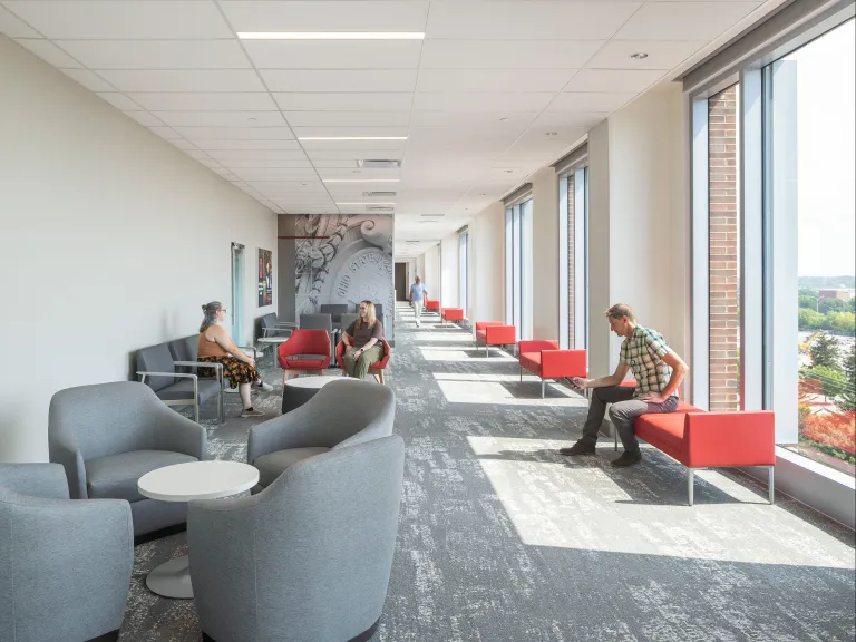 waiting area with soft seating