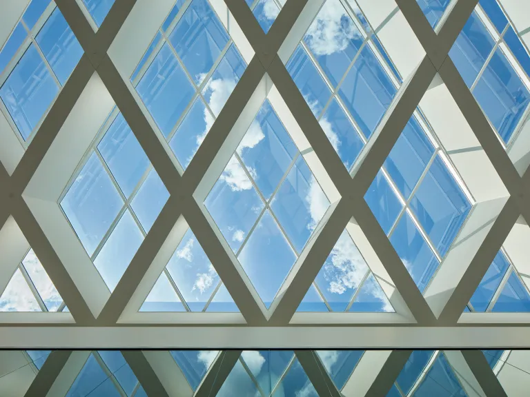 diamond pattern skylight ceiling