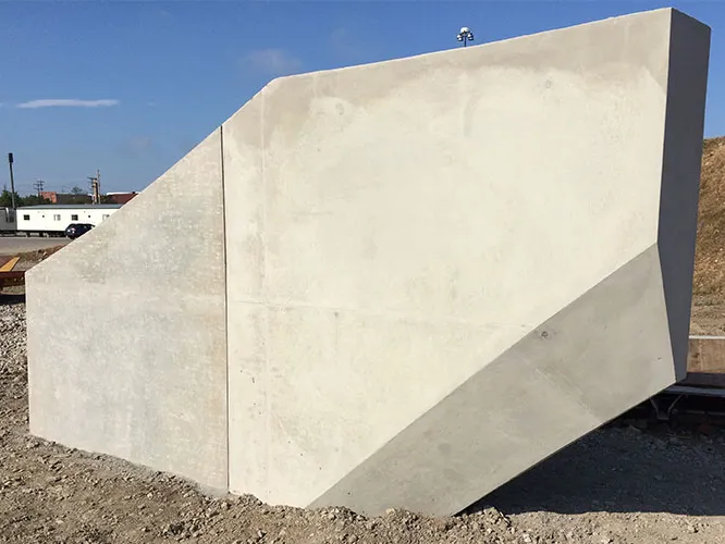 Smooth as-cast finish concrete mockup