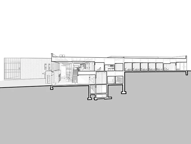 a section diagram of FMC Health & Wellness Complex