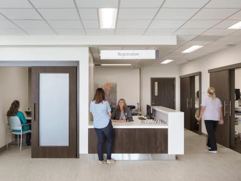 emergency department registration desk