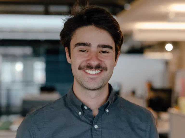 man in gray button-up shirt