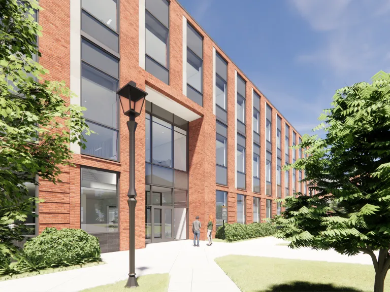 rendering of brick building